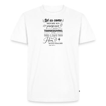 22 Laissez-nous venir - T-shirt Premium bio Homme - blanc - Devant - Nico (187cm)