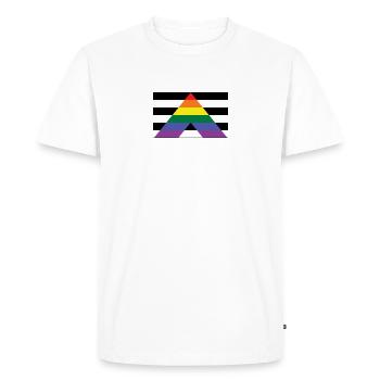 LGBT Straight Ally - T-shirt Premium bio Homme - blanc - Devant - Nico (187cm)