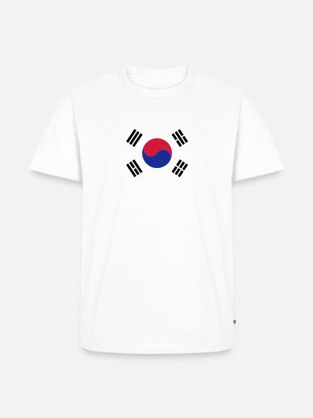 Korean Flag - Männer Premium Bio T-Shirt - Weiß
