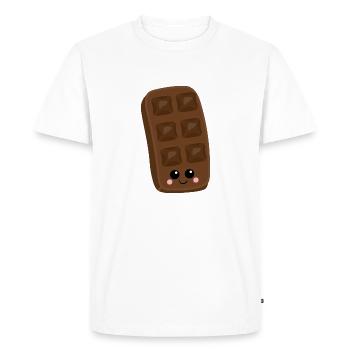 Chocolat - T-shirt Premium bio Homme - blanc - Devant - Nico (187cm)