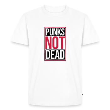 punks pas mort citation - T-shirt Premium bio Homme - blanc - Devant - Nico (187cm)