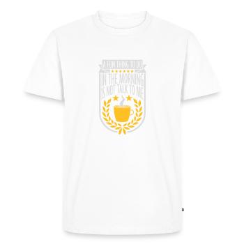 ne me parle pas - T-shirt Premium bio Homme - blanc - Devant - Nico (187cm)
