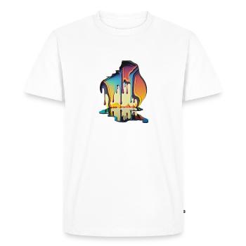 DRIPPY - Men's Premium Organic T-Shirt - white - Front - Nico (187cm)
