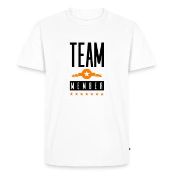 Team Member 2 - Men's Premium Organic T-Shirt - white - Front - Nico (187cm)