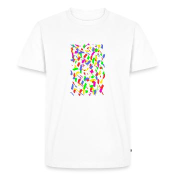 Je ne suis pas pour les papiers - T-shirt Premium bio Homme - blanc - Devant - Nico (187cm)