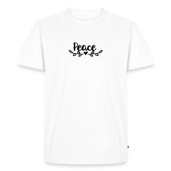 Conception du cœur de la paix - T-shirt Premium bio Homme - blanc - Devant - Nico (187cm)
