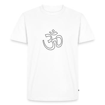 Symbole de yoga om - T-shirt Premium bio Homme - blanc - Devant - Nico (187cm)