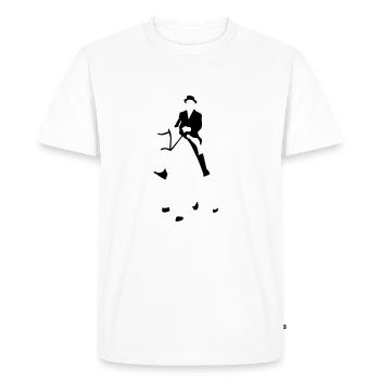 Dressage, cavalier de dressage, Horse - T-shirt Premium bio Homme - blanc - Devant - Nico (187cm)