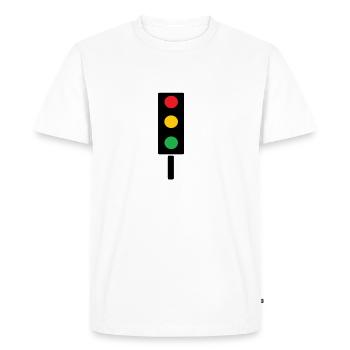 feux de circulation - T-shirt Premium bio Homme - blanc - Devant - Nico (187cm)