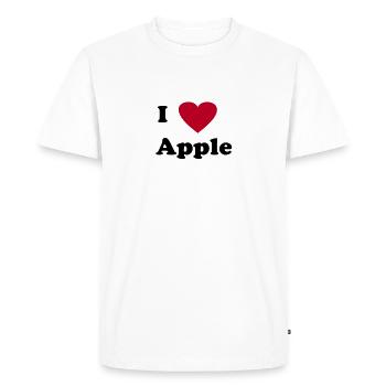 J’adore Apple - T-shirt Premium bio Homme - blanc - Devant - Nico (187cm)