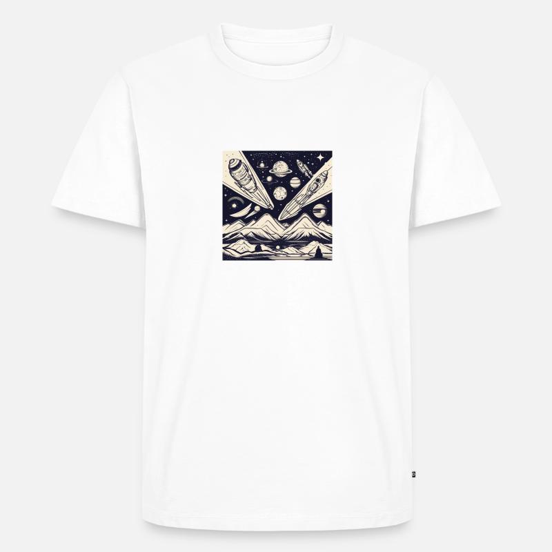 Cosmic Again - Männer Premium Bio T-Shirt - Weiß