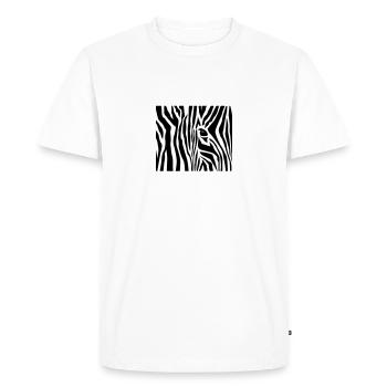 Zebrastreifen / zebra stripes (3c) - T-shirt Premium bio Homme - blanc - Devant - Nico (187cm)