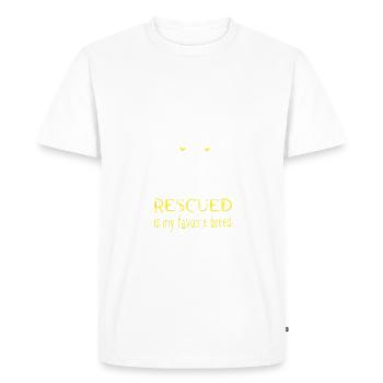 SAUVETAGE ANIMAL AIDE AUX ANIMAUX - T-shirt Premium bio Homme - blanc - Devant - Nico (187cm)