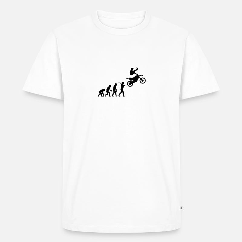 MX Freestyle Motocross Evolution - Männer Premium Bio T-Shirt - Weiß