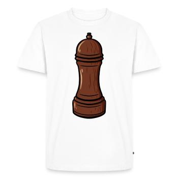 pepper mill salt mill pepper shaker pepper salt - Men's Premium Organic T-Shirt - white - Front - Nico (187cm)