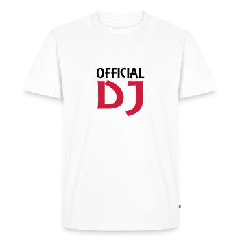 Official DJ - Men's Premium Organic T-Shirt - white - Front - Nico (187cm)