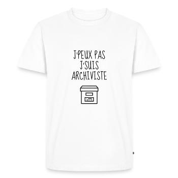 Archivist Archives Archivar Archiviste Archivista - Men's Premium Organic T-Shirt - white - Front - Nico (187cm)