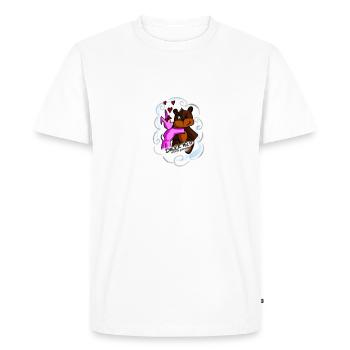 Pousse moi - T-shirt Premium bio Homme - blanc - Devant - Nico (187cm)