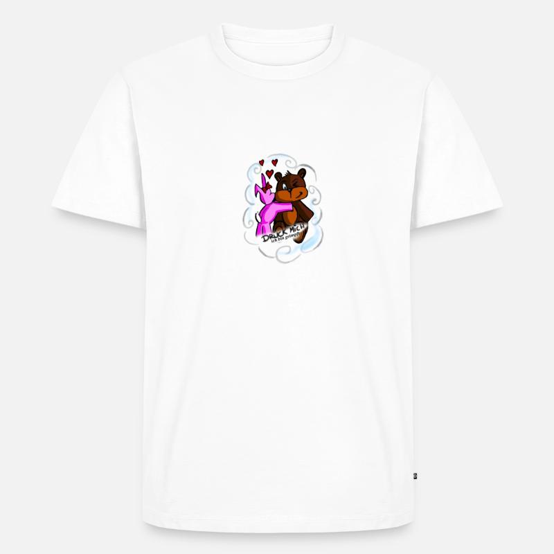 Drück mich - Männer Premium Bio T-Shirt - Weiß
