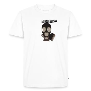 Êtes-vous prêt ??? - T-shirt Premium bio Homme - blanc - Devant - Nico (187cm)