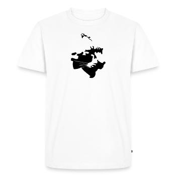Tête de léopard des neiges - T-shirt Premium bio Homme - blanc - Devant - Nico (187cm)