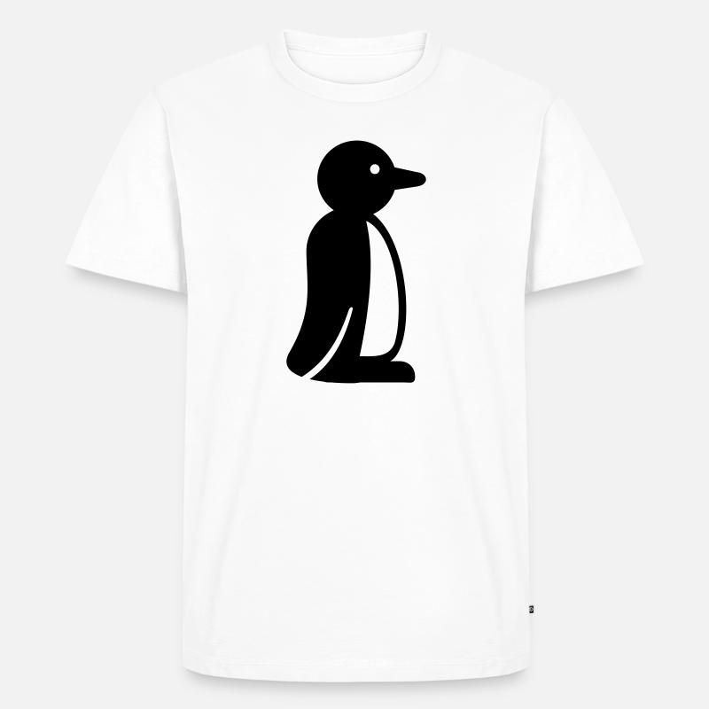 Pinguin - Männer Premium Bio T-Shirt - Weiß