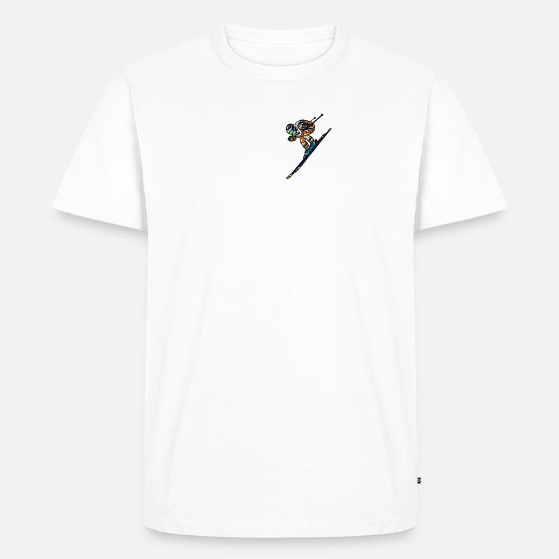 Skizeit - Männer Premium Bio T-Shirt - Weiß