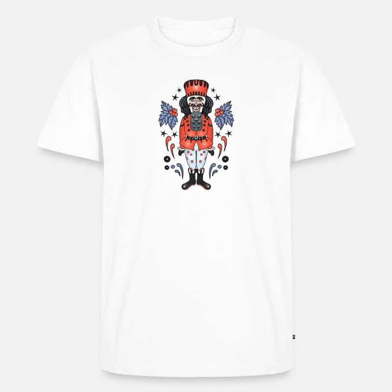 Nussknacker - Männer Premium Bio T-Shirt - Weiß