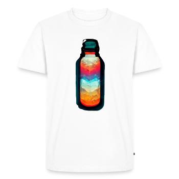 Retro Bouteille d’Eau Sport - T-shirt Premium bio Homme - blanc - Devant - Nico (187cm)