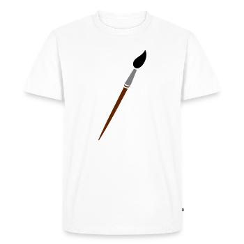 paint brush - Men's Premium Organic T-Shirt - white - Front - Nico (187cm)