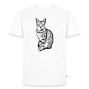 Chat Chaton Tigre Chat Chat Chat Cadeau - T-shirt Premium bio Homme - blanc - Devant - Nico (187cm)