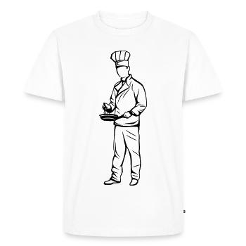 Cooking Sketches - Men's Premium Organic T-Shirt - white - Front - Nico (187cm)