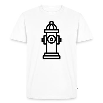 borne incendie - T-shirt Premium bio Homme - blanc - Devant - Nico (187cm)