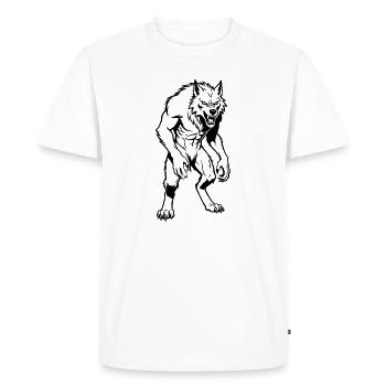Loup-garou - T-shirt Premium bio Homme - blanc - Devant - Nico (187cm)