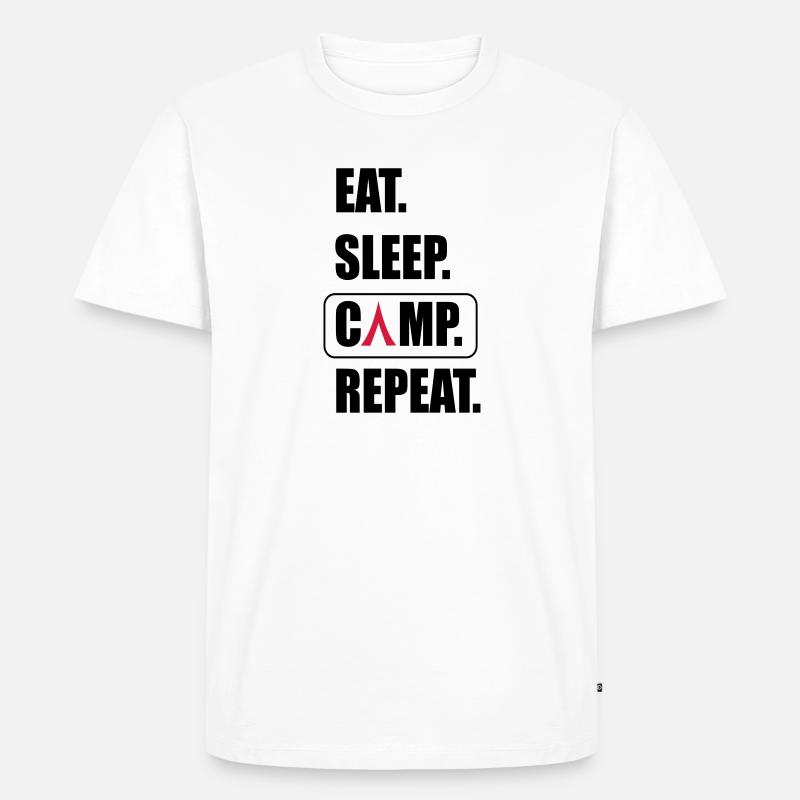 Camping - Männer Premium Bio T-Shirt - Weiß