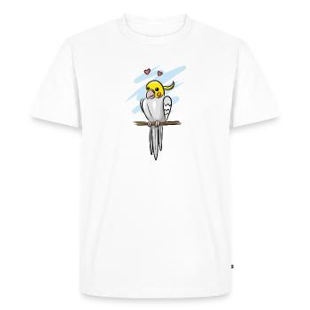 Cockatiel - T-shirt Premium bio Homme - blanc - Devant - Nico (187cm)