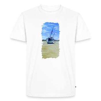 Beached at Bunbeg - Men's Premium Organic T-Shirt - white - Front - Nico (187cm)