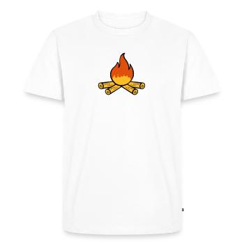feu de camp - T-shirt Premium bio Homme - blanc - Devant - Nico (187cm)