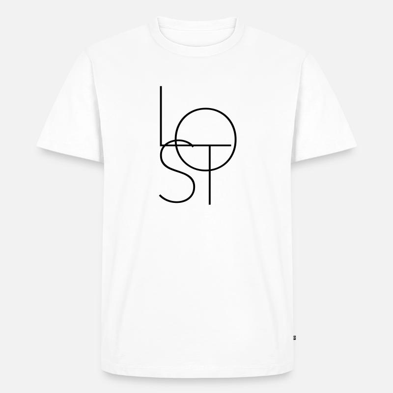 lost - Männer Premium Bio T-Shirt - Weiß