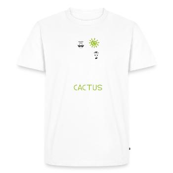 Papa Cactus - T-shirt Premium bio Homme - blanc - Devant - Nico (187cm)