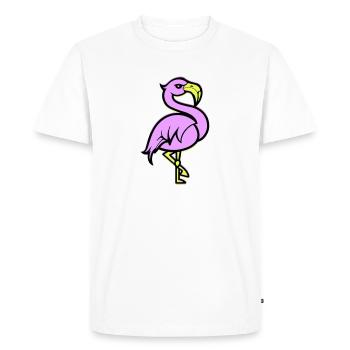 Bande dessinée Flamingo - T-shirt Premium bio Homme - blanc - Devant - Nico (187cm)