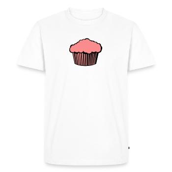 gateau cup cake 25 - T-shirt Premium bio Homme - blanc - Devant - Nico (187cm)