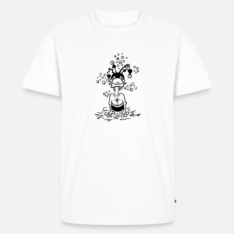 Alien - Männer Premium Bio T-Shirt - Weiß