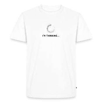Je pense - T-shirt Premium bio Homme - blanc - Devant - Nico (187cm)