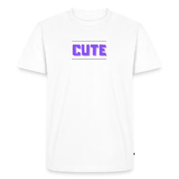 Mignon - T-shirt Premium bio Homme - blanc - Devant - Nico (187cm)