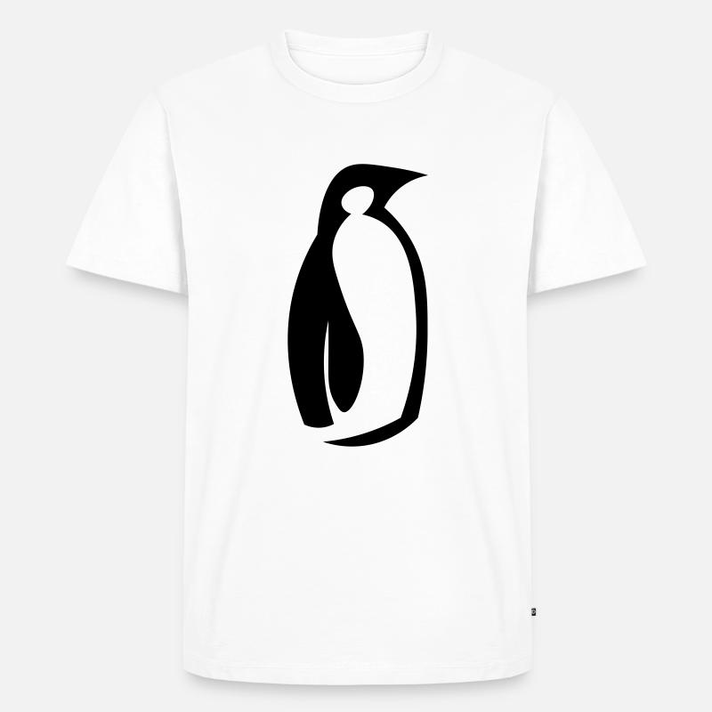 Pinguin - Papa Pinguin - Geschenkidee - Männer Premium Bio T-Shirt - Weiß