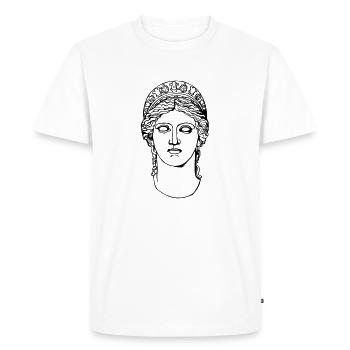 Antique Greek Godess - Men's Premium Organic T-Shirt - white - Front - Nico (187cm)