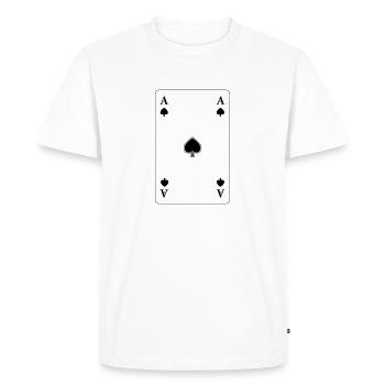Pik Ass - Männer Premium Bio T-Shirt - Weiß - Vorne - Nico (187cm)