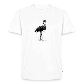 Ventilateurs de flamants roses - T-shirt Premium bio Homme - blanc - Devant - Nico (187cm)