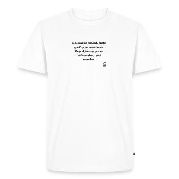 Sur un malentendu ça peut marcher / Les Bronzés - T-shirt Premium bio Homme - blanc - Devant - Nico (187cm)